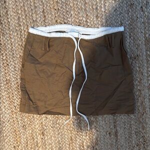 Women’s Brown Skirt with White Trim